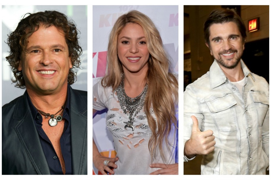 Carlos Vives, Shakira y Juanes