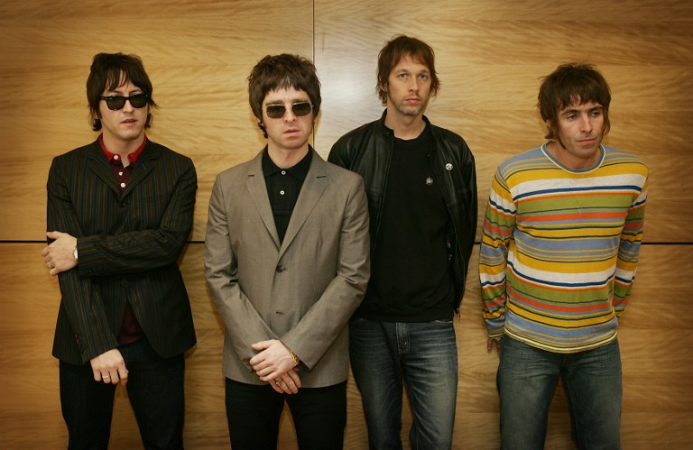 Gem, Noel Gallagher, Andy Bell Y Liam Gallagher. Oasis.