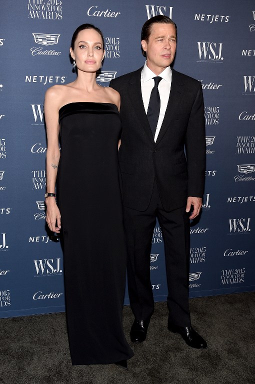 Angelina Jolie y Brad Pitt en noviembre de 2015.