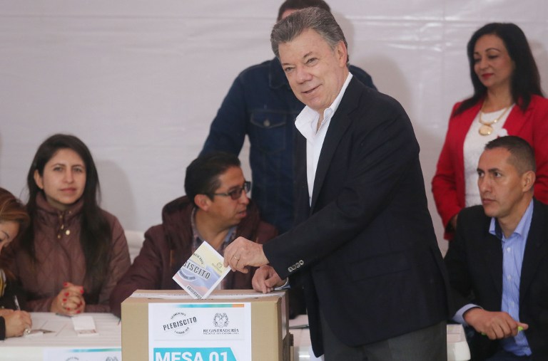 Santos votó 'sí' al plebiscito. Pulzo.com