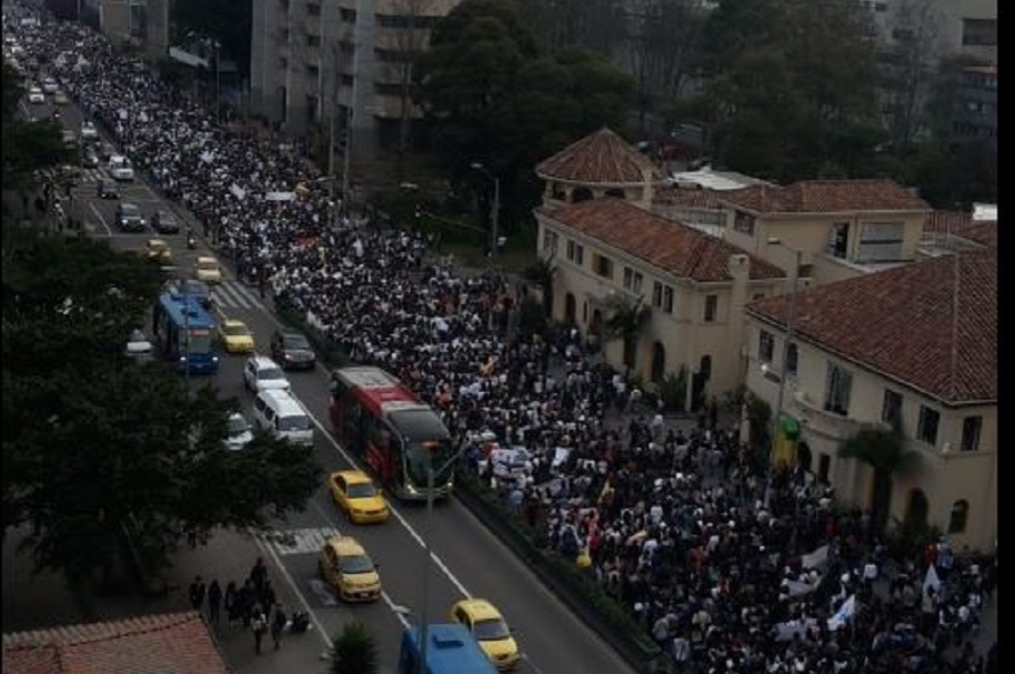 Marcha por la paz en Bogotá