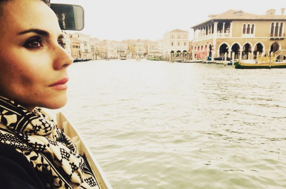 La actriz Carolina Gaitán en Venecia.