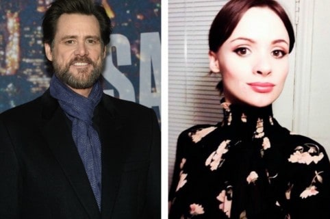 Jim Carrey, actor, y Cathriona White.