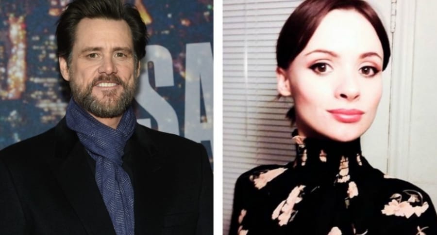 Jim Carrey, actor, y Cathriona White.