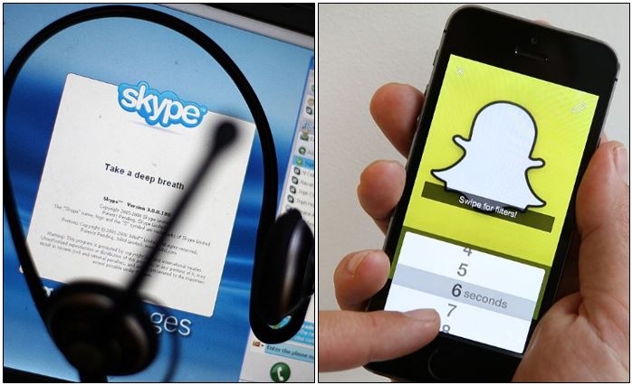 Skype y Snapchat
