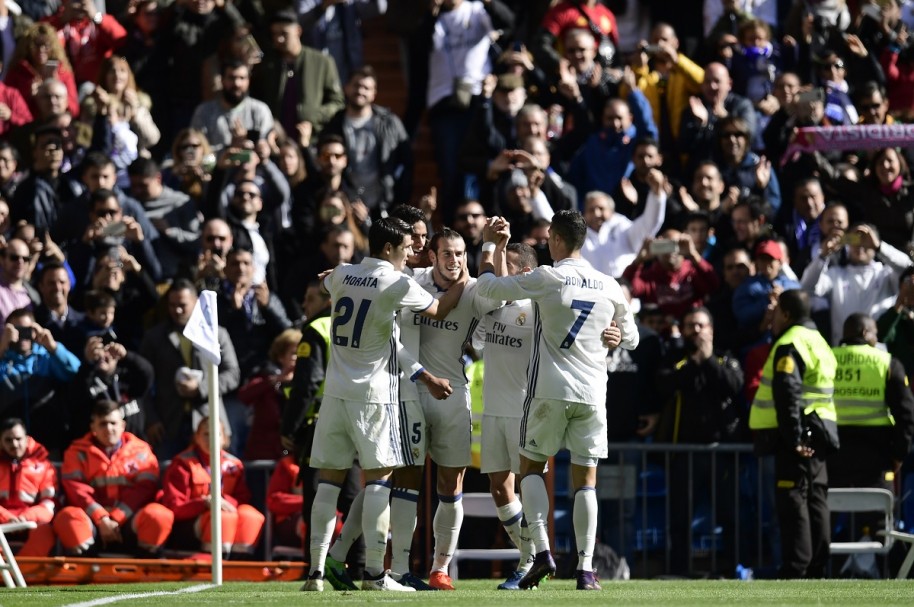 Real Madrid celebra gol.