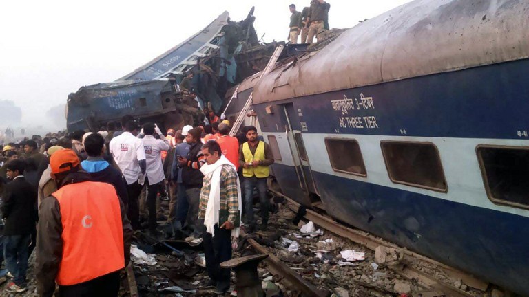 Accidente de tren en la India.