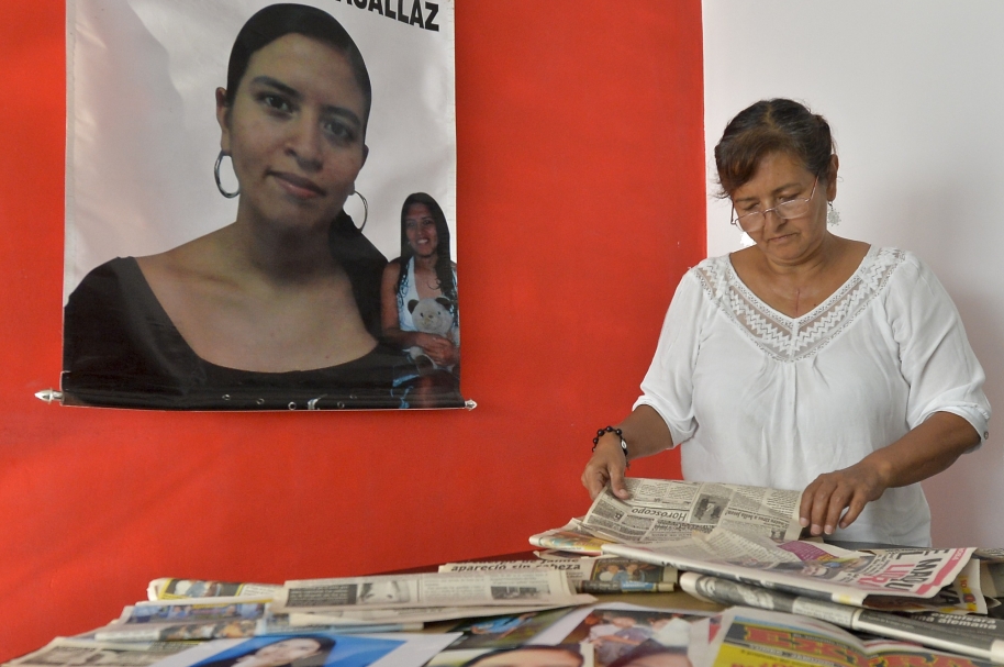 Judith Casallas, madre de Mary Johana López Casallas, desaparecida desde el 7 de octubre de 2007.