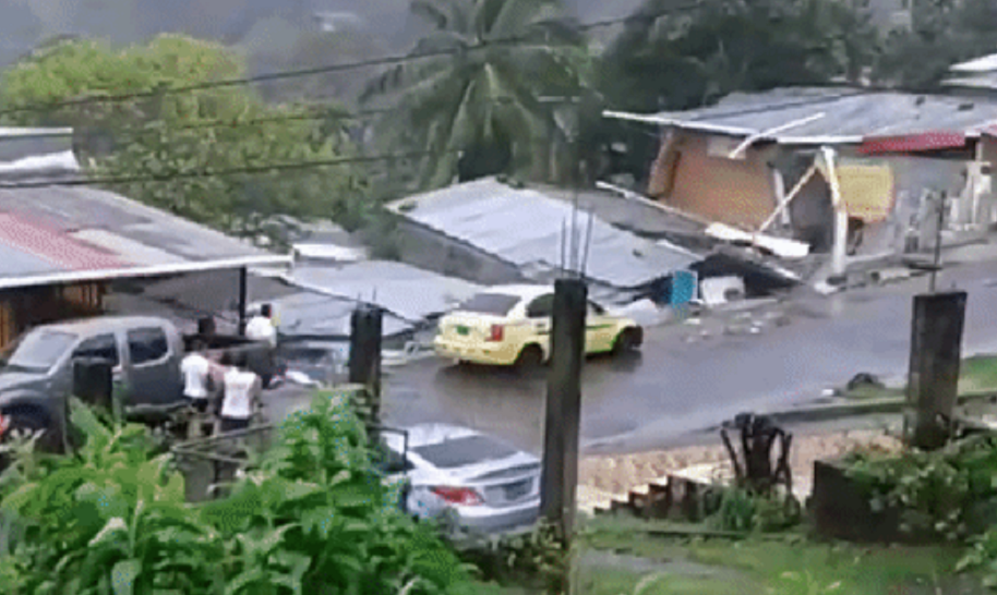 Casas destruidas en Panamá.
