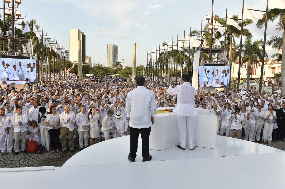 Firma del acuerdo de paz en Cartagena
