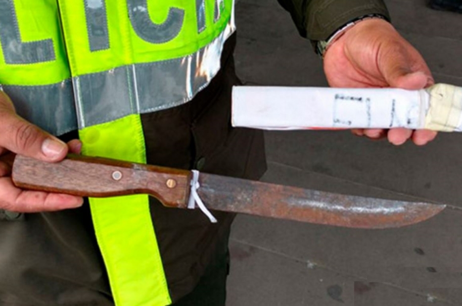 Cuchillo encontrado en Transmilenio