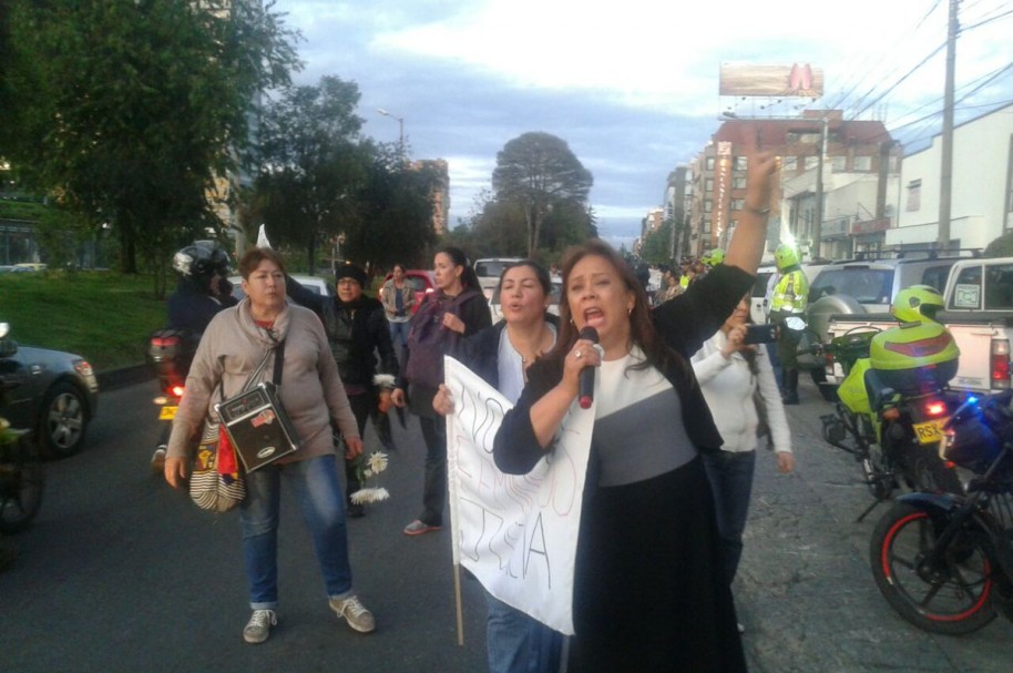 Protestas en Bogotá por el crimen de Yuliana