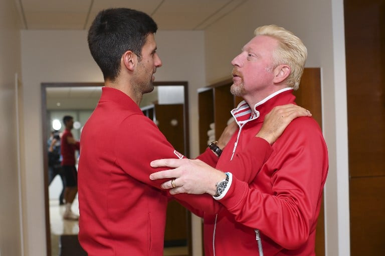 Novak Djokovic y Boris Becker