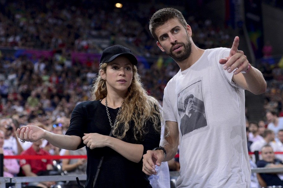 La cantante Shakira y su pareja, el futbolista del Barcelona Gerard Piqué.