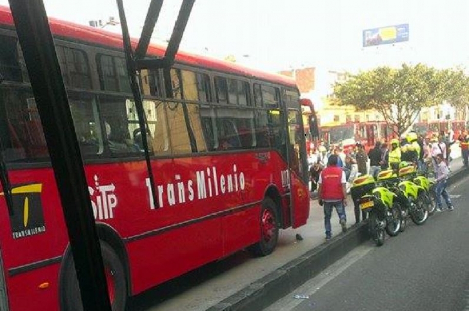 Accidente de Transmilenio en troncal Caracas