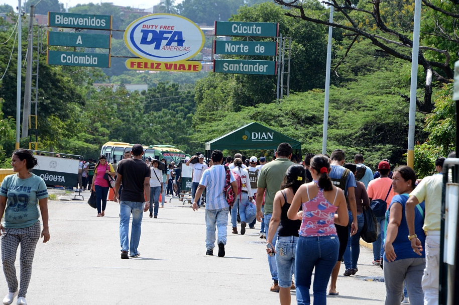 Frontera de Venezuela con Colombia, cerca de Cúcuta