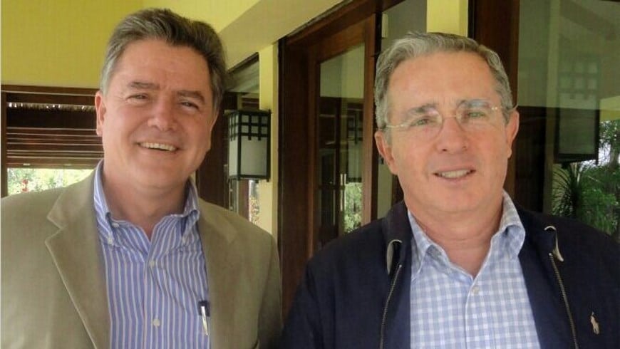 Juan Carlos Vélez y Álvaro Uribe