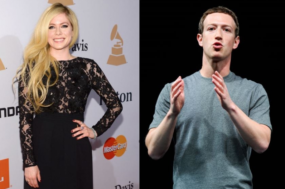 Avril Lavigne y Mark Zuckerberg