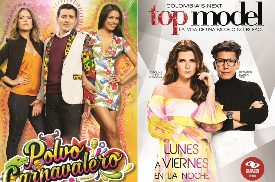 'Polvo carnavalero' y 'Colombia's next top model' de Caracol Televisión.