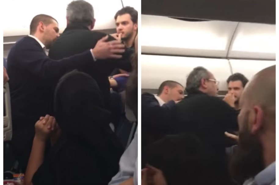 Imágenes de una pelea ocurrida dentro de un avión. Pulzo.com
