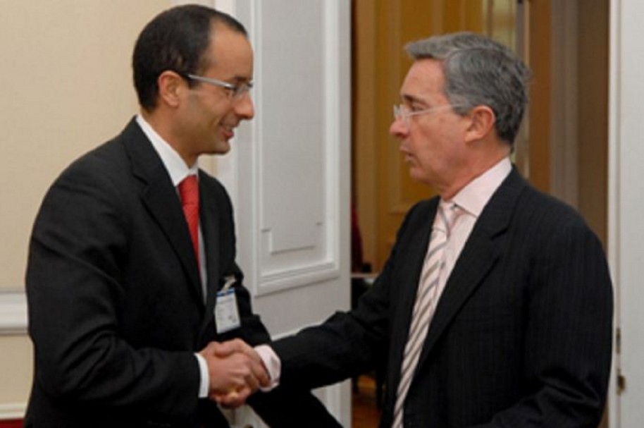 Marcelo Odebrecht y Álvaro Uribe