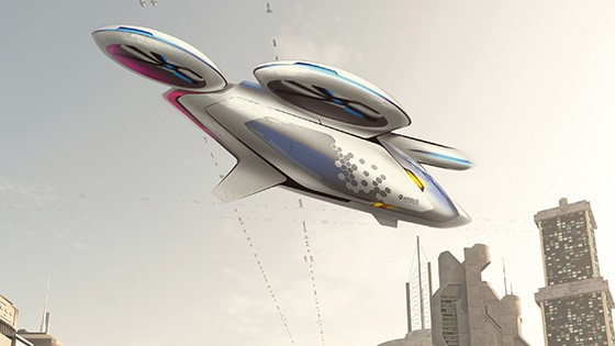 Diseño de artista del "auto volador" de Airbus