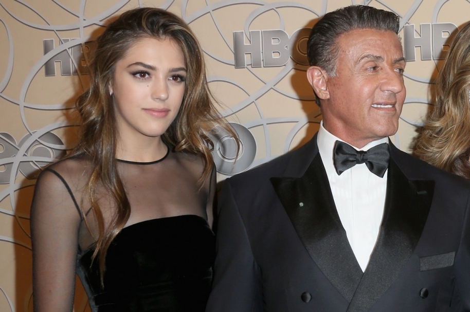 El actor Sylvester Stallone, junto a su hija Sistine Stallone.
