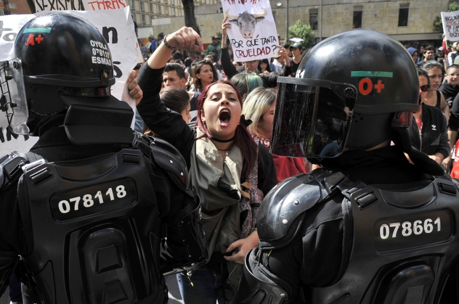 Protestas antitaurinas en Bogotá