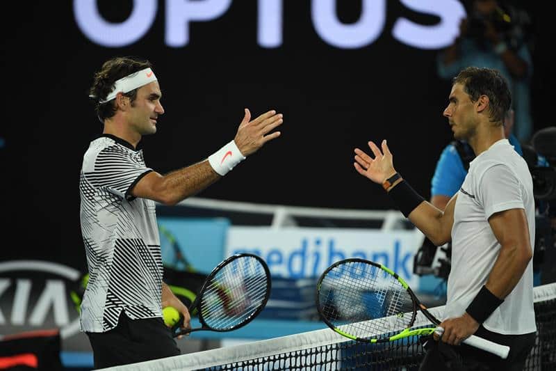 Roger Federer y Rafael Nadal, en la final del Abierto de Australia.