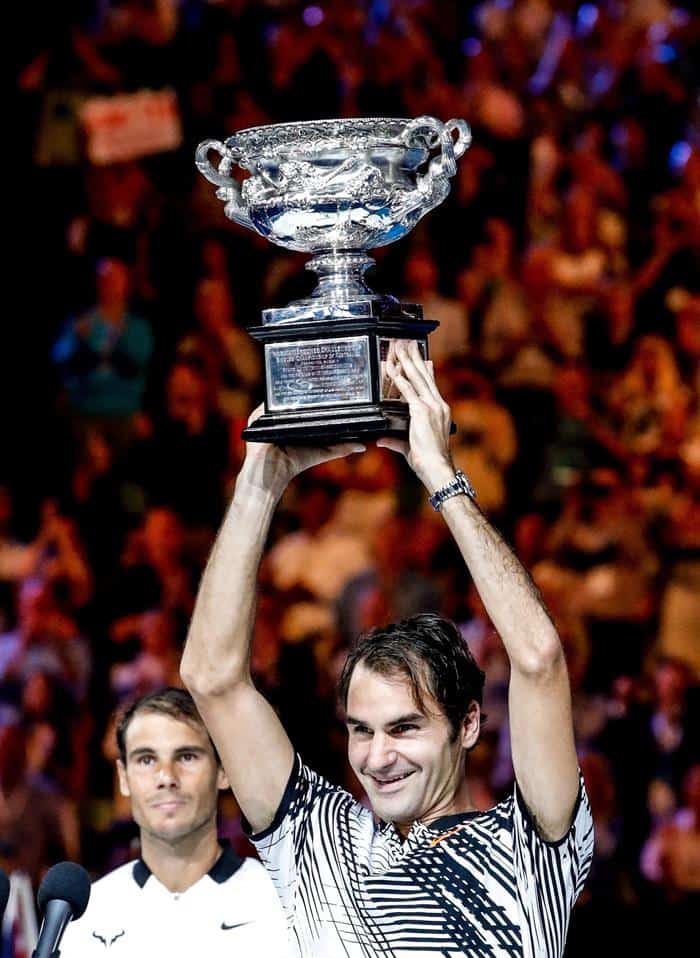 Roger Federer, campeón del Abierto de Australia.