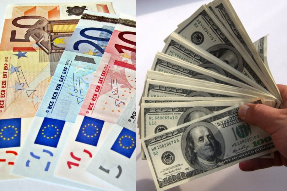 Euro y dólar
