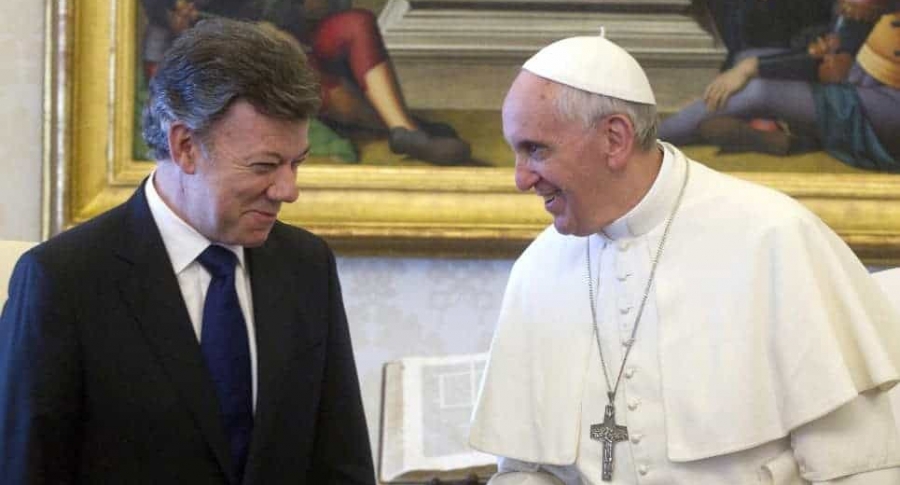 Papa Francisco y Juan Manuel Santos