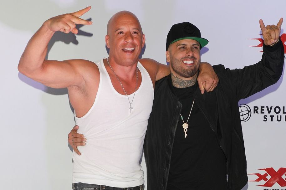El actor Vin Diesel y el cantante Nicky Jam.