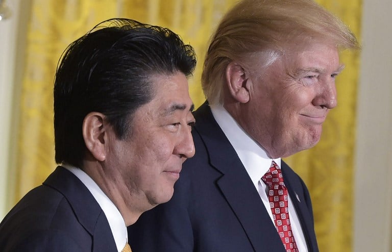Donald Trump y Shinzo Abe. Pulzo.com