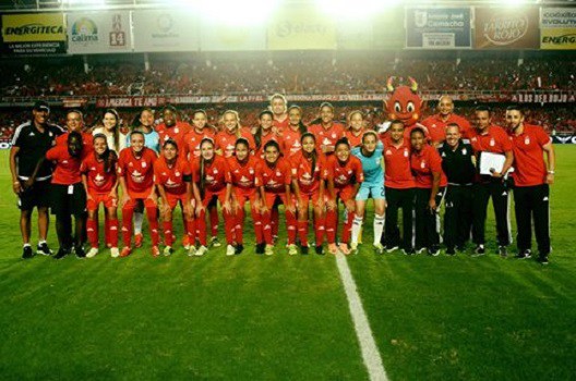 Las Diablas Rojas son unas de las favoritas en la primera Liga Femenina de fútbol en Colombia