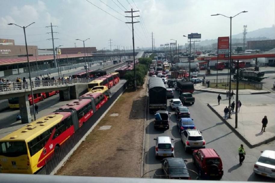 Afectación en la movilidad de Soacha por bloqueos en Transmilenio