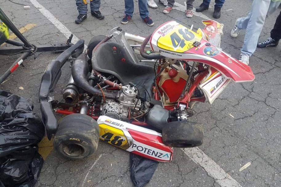 Así quedó el kart