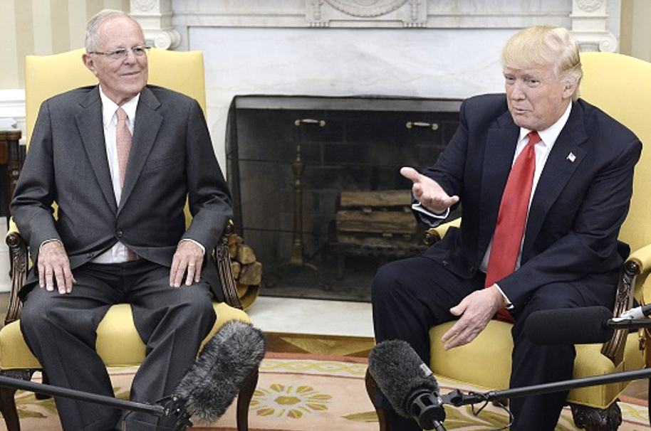 Trump y presidente peruano