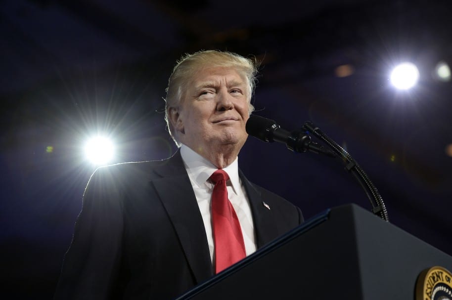 President Trump Addresses Annual CPAC Event In National Harbor, Maryland