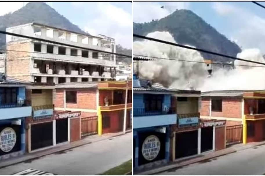 Implosión de escuela