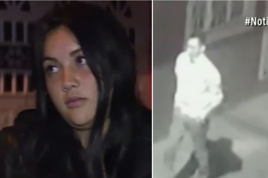 Daniela Moncayo, víctima (Izq.), y presunto acechador de mujeres (Der.)