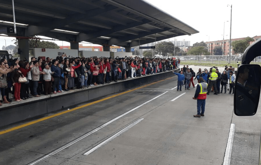 Bloqueos en Transmilenio