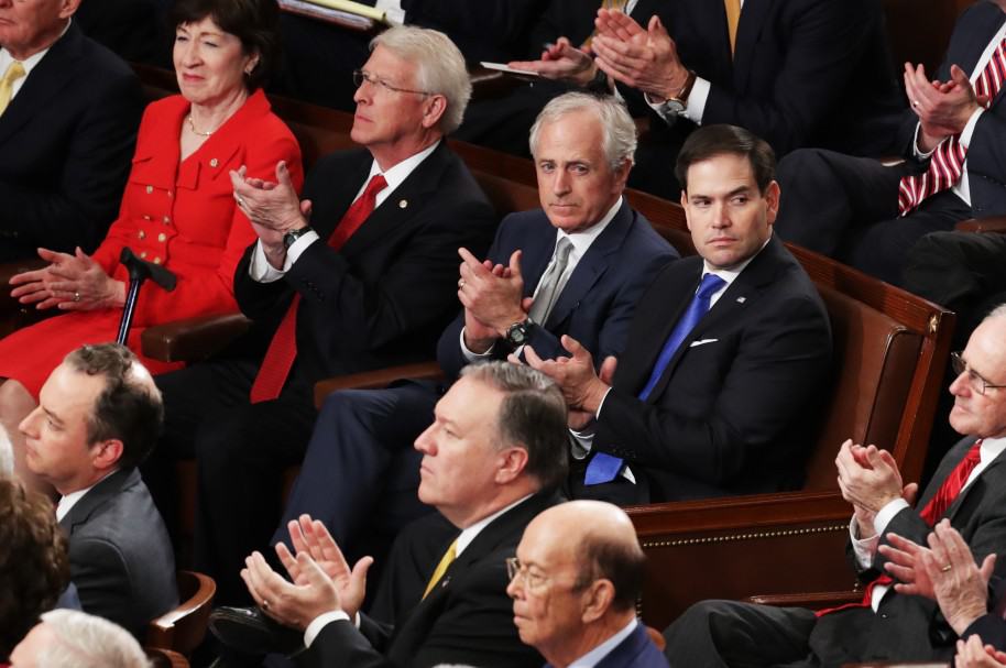 Donald Trump en sesión del Senado