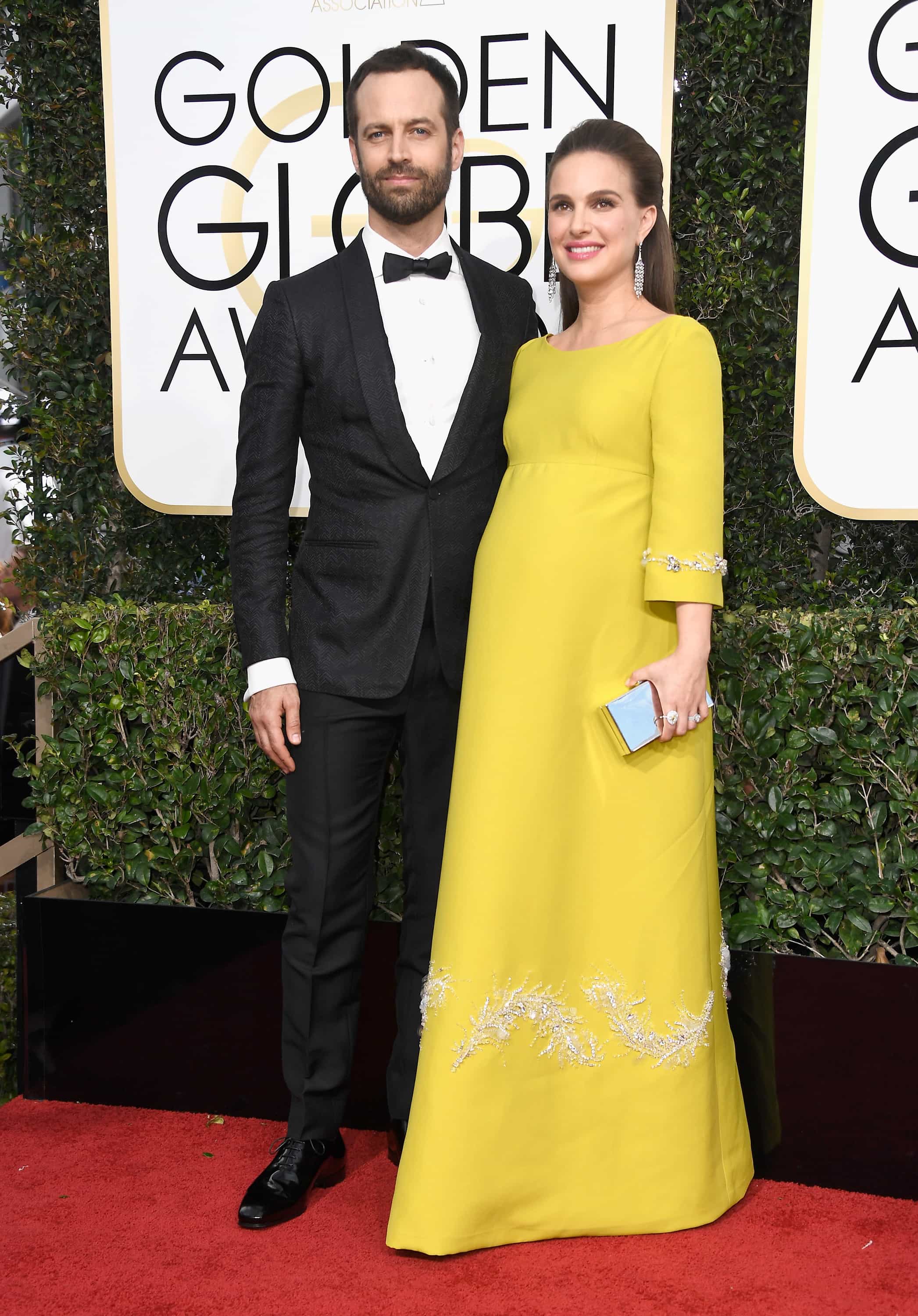 Benjamin Millepied y Natalie Portman en los Globos de Oro 2017 Benjamin Millepied y Natalie Portman en los Globos de Oro 2017