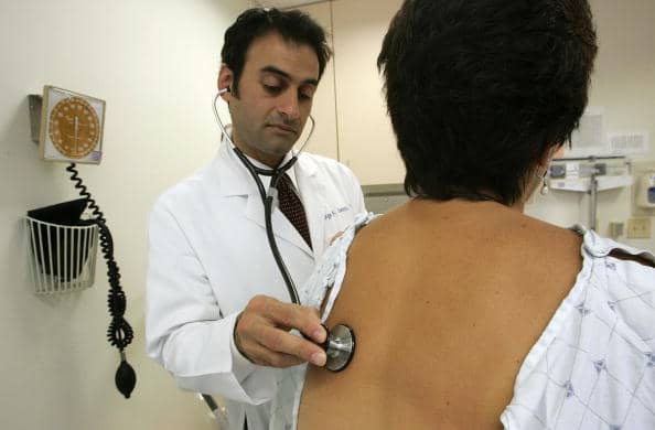 Mujer con cáncer