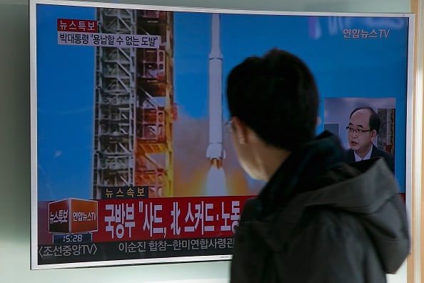 Lanzamiento de misiles en Corea del Norte
