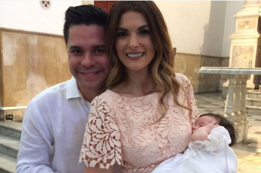 Luis Carlos Vélez, Siad Chad y su hija Hanna.
