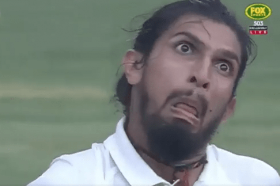 Jugador de críquet Ishant Sharma haciendo muecas. Pulzo.com