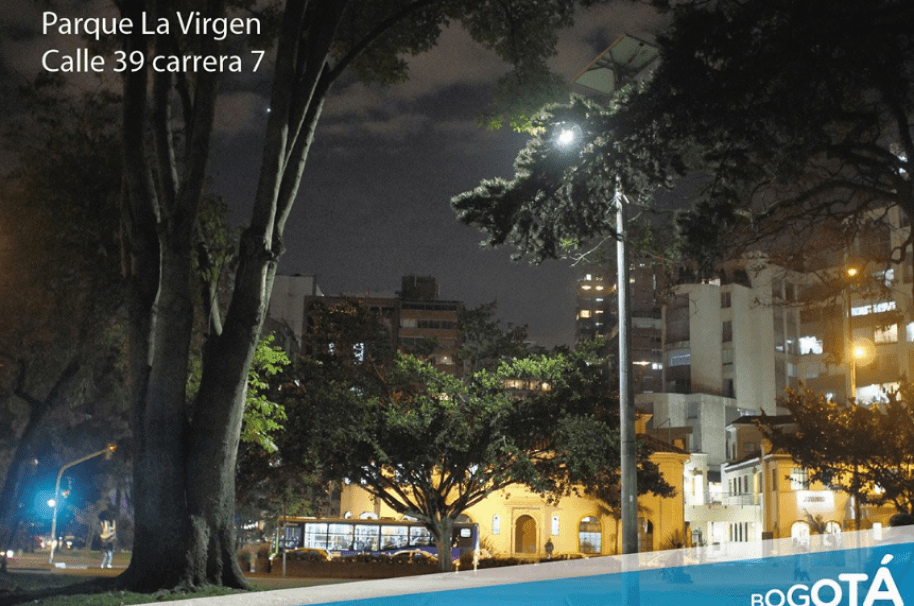 Parque de La virgen iluminado con energía solar