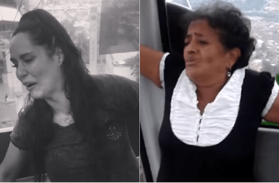 La actriz Ana Lucía Domínguez y doña Gloria.